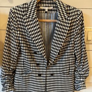 Veronica Beard  Black and White checked Dickey Jacket